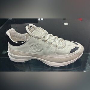 CHANEL Women's Cream Sneakers